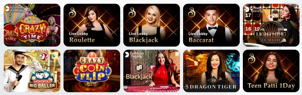 Juegos de casino en vivo CLUB PLAYER CASINO